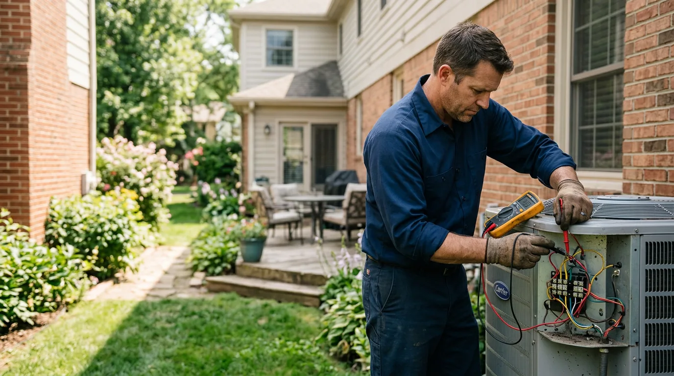 HVAC technician working near Framingham, MA